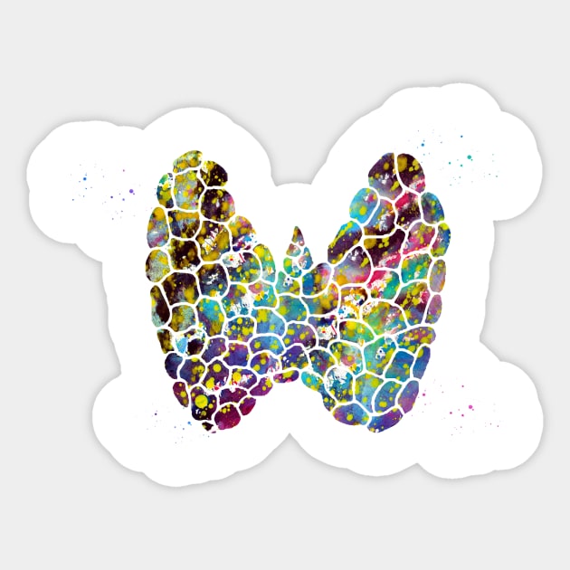 Thyroid gland Sticker by erzebeth